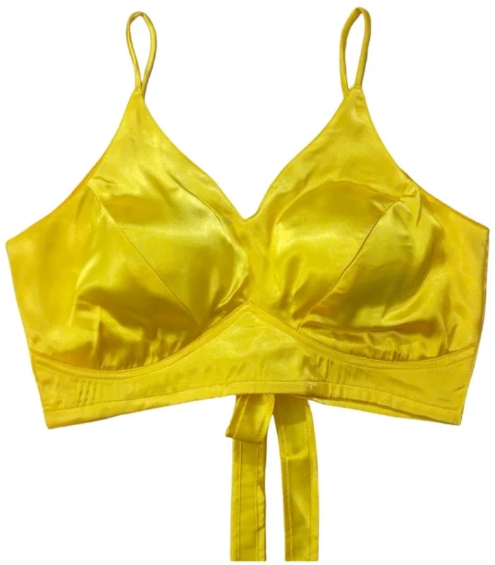 Picture of Yellow Color Backless Blouse For Women