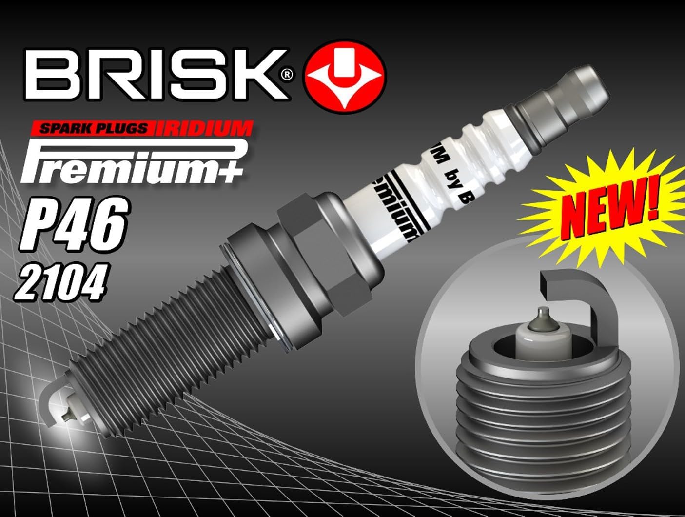 Buy   Brisk Iridium Premium Plus Performance P46 MR15YIR-1 (NGK CROSS Reference DILKAR6A11) Spark Plug for Car 4 Pieces 1 Box (Made in Czech Republic) best Price In Bangladesh