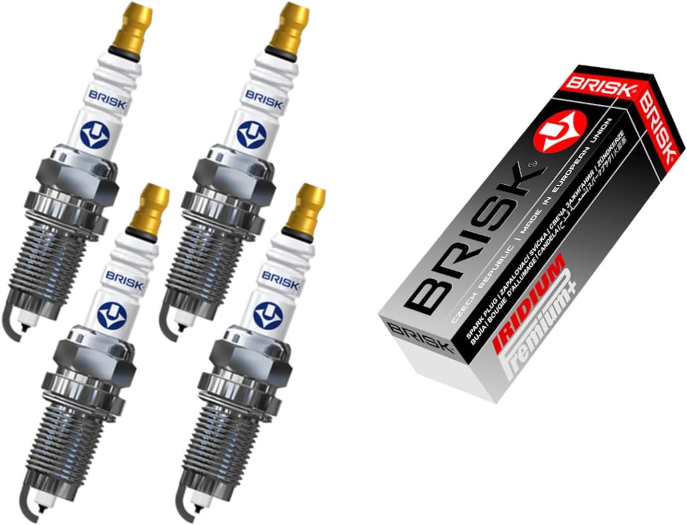 Buy   Brisk Iridium Premium Plus Performance P46 MR15YIR-1 (NGK CROSS Reference DILKAR6A11) Spark Plug for Car 4 Pieces 1 Box (Made in Czech Republic) best Price In Bangladesh