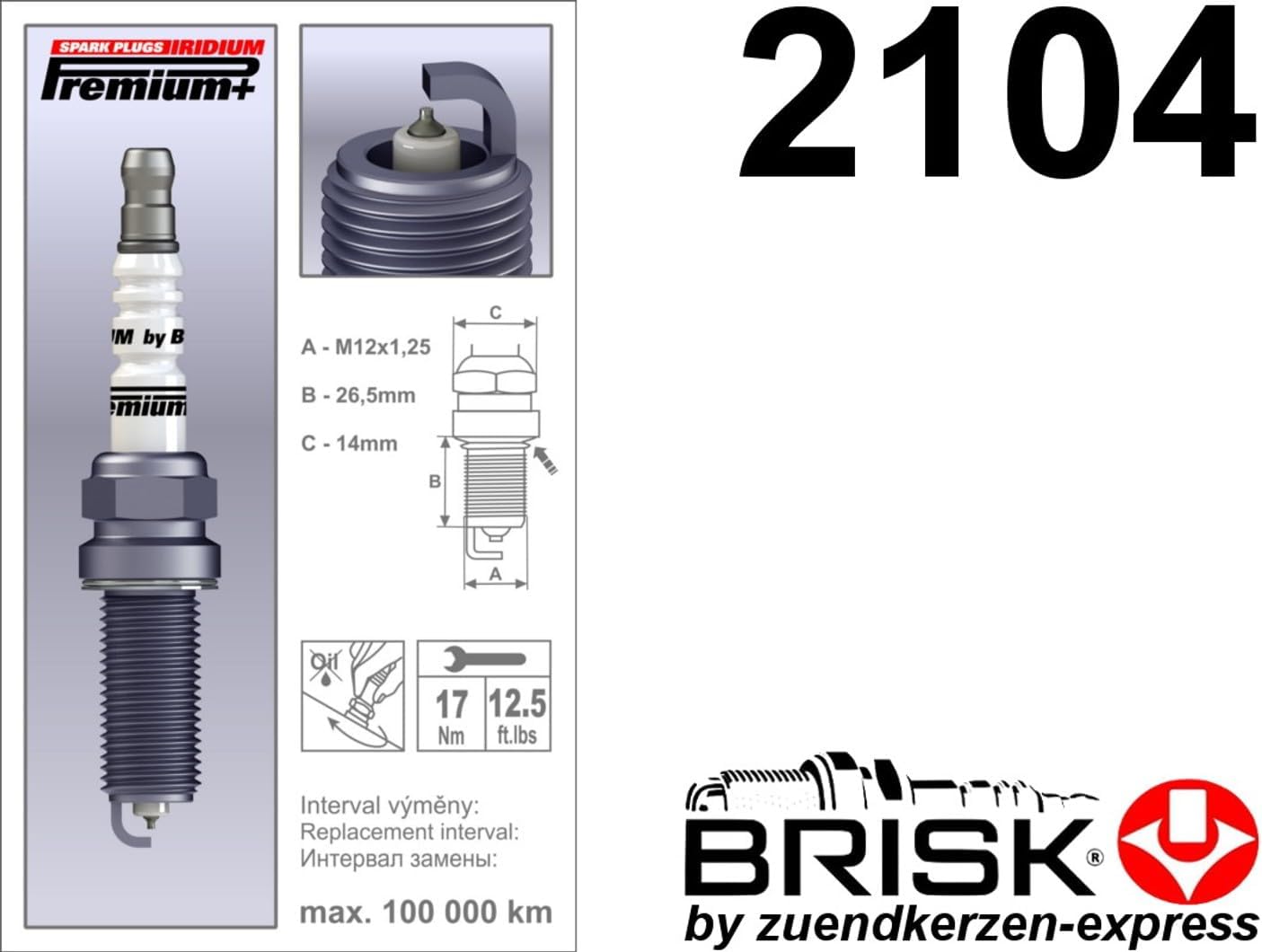Buy   Brisk Iridium Premium Plus Performance P46 MR15YIR-1 (NGK CROSS Reference DILKAR6A11) Spark Plug for Car 4 Pieces 1 Box (Made in Czech Republic) best Price In Bangladesh