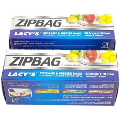 Buy  Lacy's Zipbag Set Storage And Freezer Bags 165mm 150mm Quart And Sandwich Sizes at Best Prices in Bangladesh