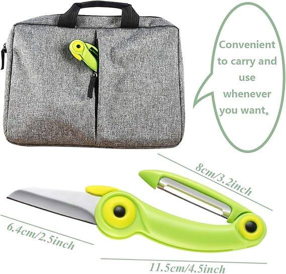 Picture of 1 Pcs Portable Mini Fruit Knife Stainless Steel Peel Knives Pocket Fold Picnic Fruit Cutter Bird Pattern Vegetable Kitchen Tool