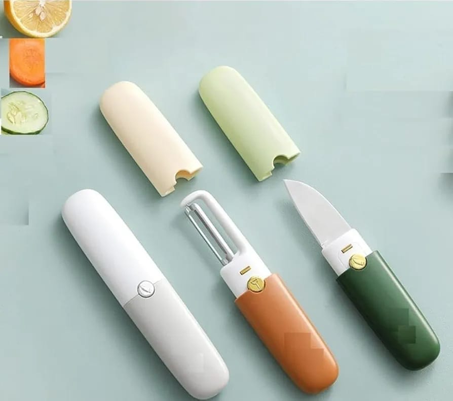 Picture of 2n1 Fruit Knife Dormitory Student Peeler And Peeler Household Portable Multi-Function Two Ln One Apple Peeler Accessories