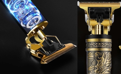 Picture of Waterproof Vintage -T9 Metal Hair Cutting Trimmer USB charging 0mm Cutting