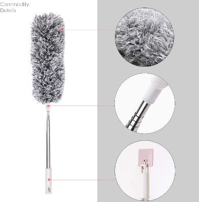 Picture of Big Size Fulminare Microfiber Feather Duster Bendable & Extendable Fan Cleaning Duster with 100 inches Expandable Pole Handle Washable Duster for High Ceiling Fans,Window Blinds, Furniture (Standard)