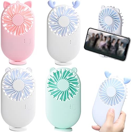Picture of Summer 1Pc Cute Portable Mini Fan Handheld Usb Chargeable Desktop Fans 3 Mode Adjustable Summer Cooler For Outdoor Travel Office - Charger Fan
