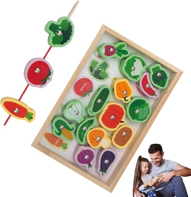 Picture of Multifunctional Fishing Game For Kids Magnetic Wood Logarithmic Board Games Montessori Learning Toys Colorful Educational