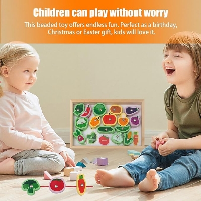 Picture of Multifunctional Fishing Game For Kids Magnetic Wood Logarithmic Board Games Montessori Learning Toys Colorful Educational