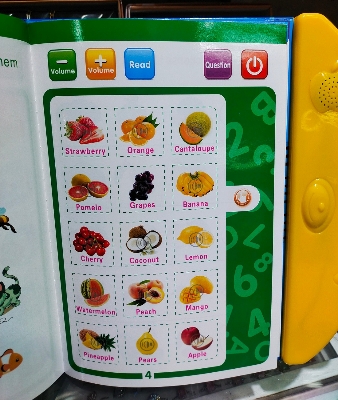 Picture of My English E-Book ABC Letters Learning Book With Sound And Numbers, Shapes, Colors, Fruits, Vegetables With Touching The Image And The Spelling Of The Words For Kids, Educational English Reading Book (Multicolor)