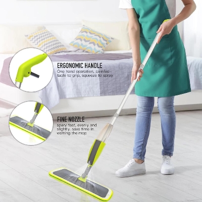 Picture of Microfiber Mop Floor Cleaning System - Washable Pads Perfect Cleaner for Hardwood, Laminate & T