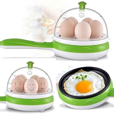 Picture of egg boiler Multifunction household mini egg omelette Pancakes Electric Fried Steak Frying Pan Non-Stick Boiled eggs boiler steamer Shut Off