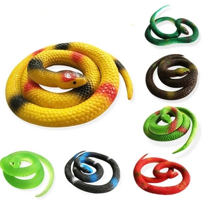 Picture of Realistic Rubber Snake Prank Party Photo Props Snakes Toy- 1 Piece - Toy