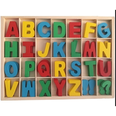 Picture of Montessori Wooden Letter Numbers Boxed Creative Educational DIY Craft Decoration Kids Education Toys Gift Colorful