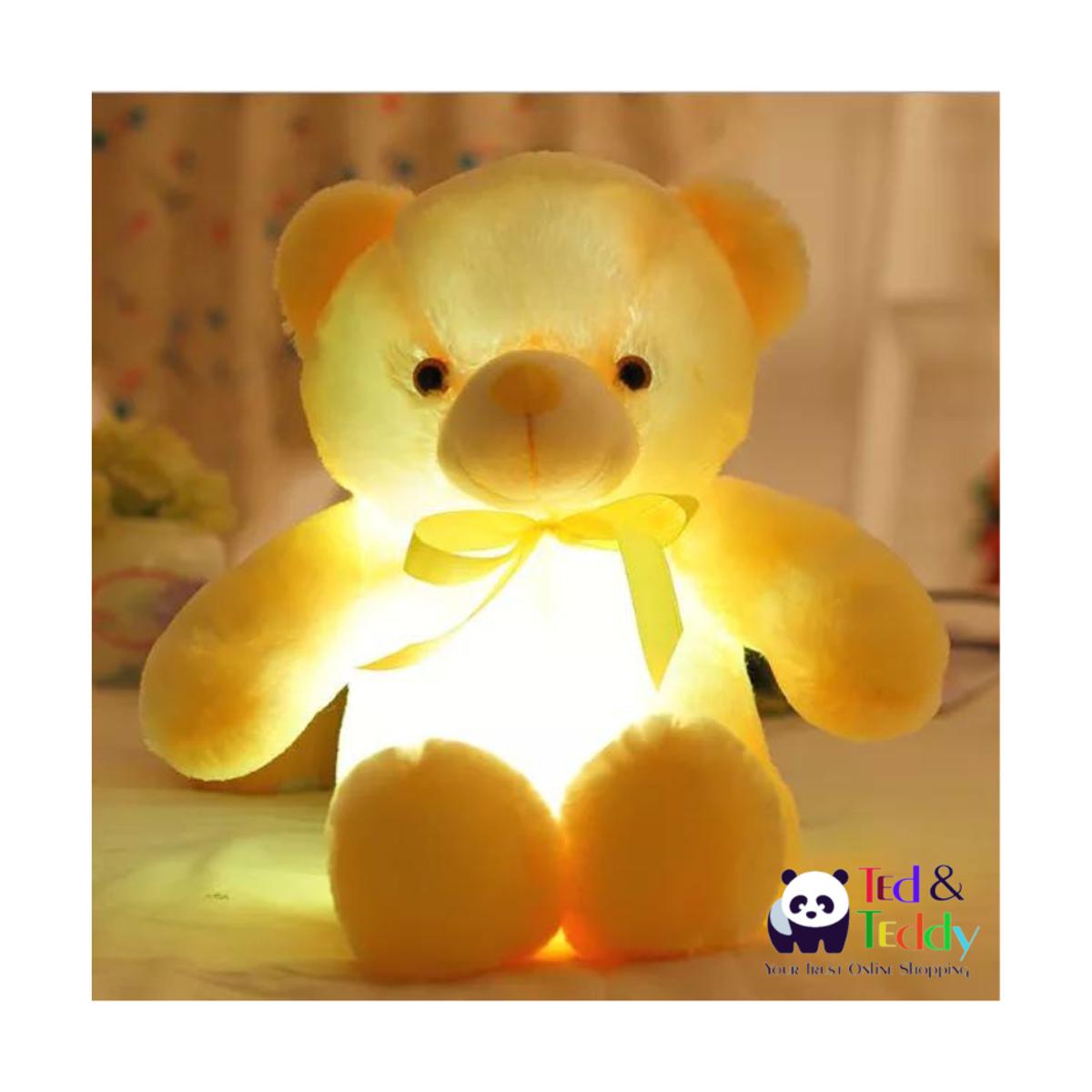 Picture of Hot Led Light Up Teddy Bear Stuffed Animals Plush Toy Colorful Glowing Teddy Bear 2.5 Feet