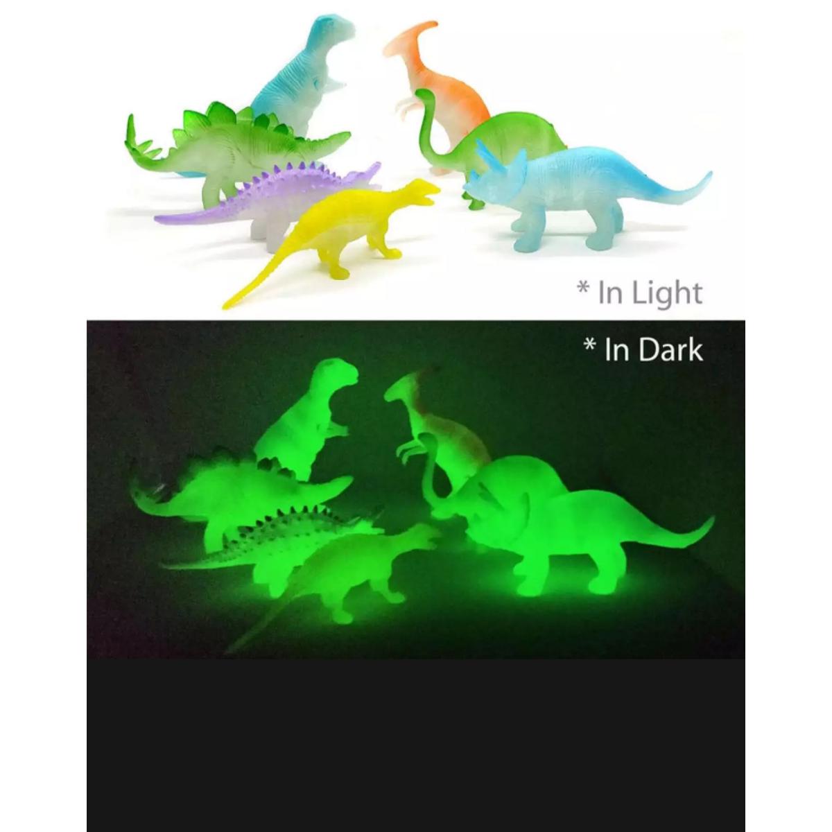 Picture of 7 Pcs Radium Glow Dinosaur Dino World Action Figure Toys For Kids