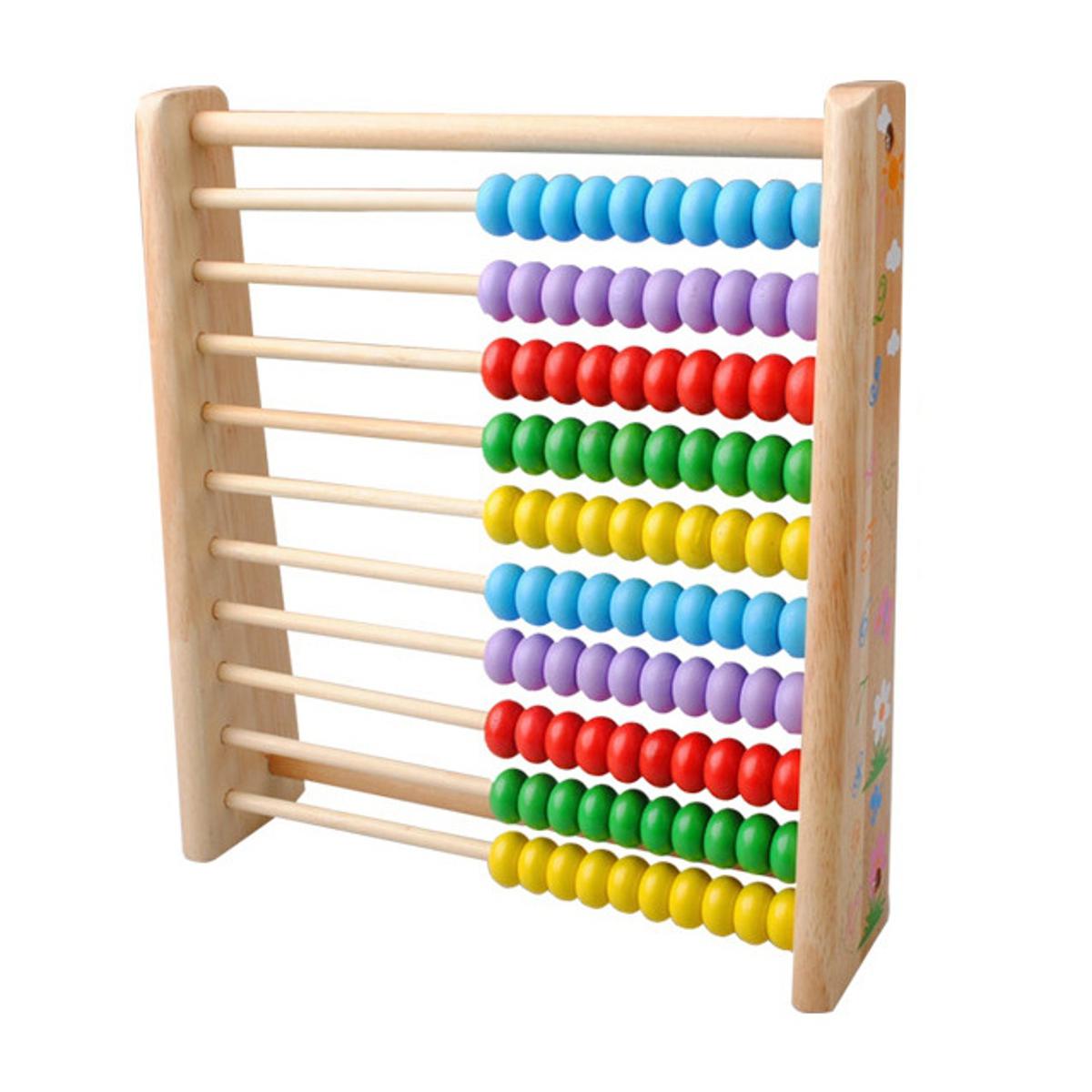 Picture of Wooden Kids Math Toys Wooden Abacus Teaching Learning Educational Preschool Training