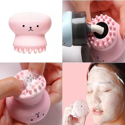 Picture of Silicone Facial Cleaning Brush For Limpiador Facial Octopus Shape ep Pore Exfoliating Cleansing Face Brushes Skin Care