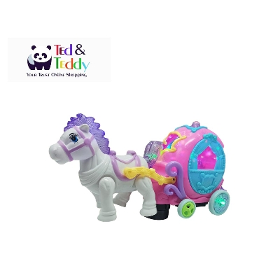 Picture of HORSE CARRIAGE Battery Operated Toys Cartoon Music Toy Carriage Set With Light And Music For Kids