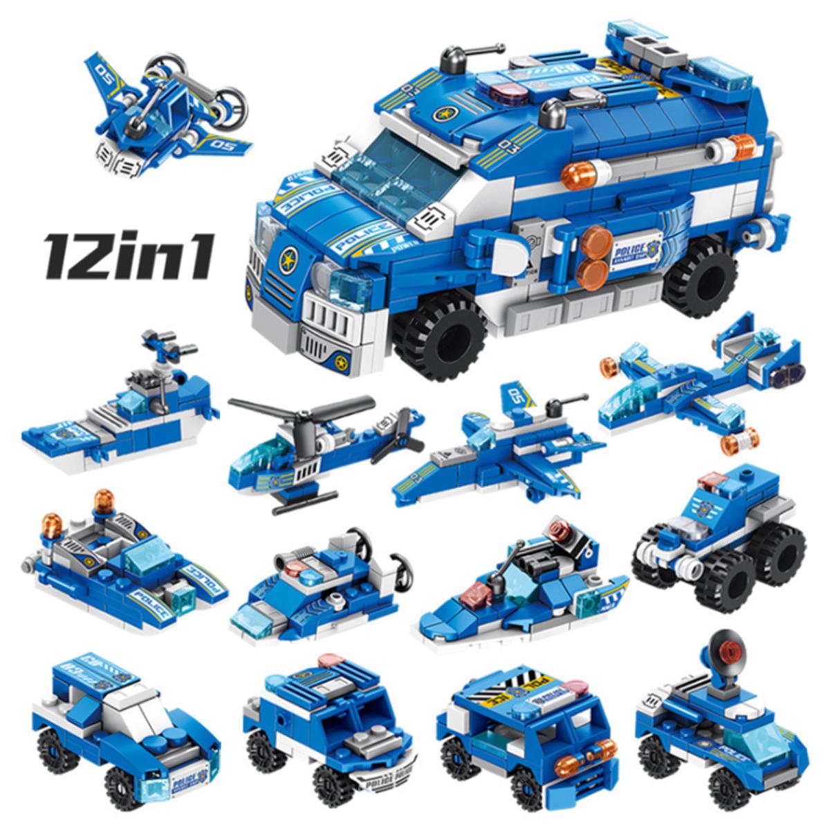 Picture of Brain Development P0LICE ASSAULT CAR 12 In 1  Building Blocks Toys For Kids- 569 Pcs