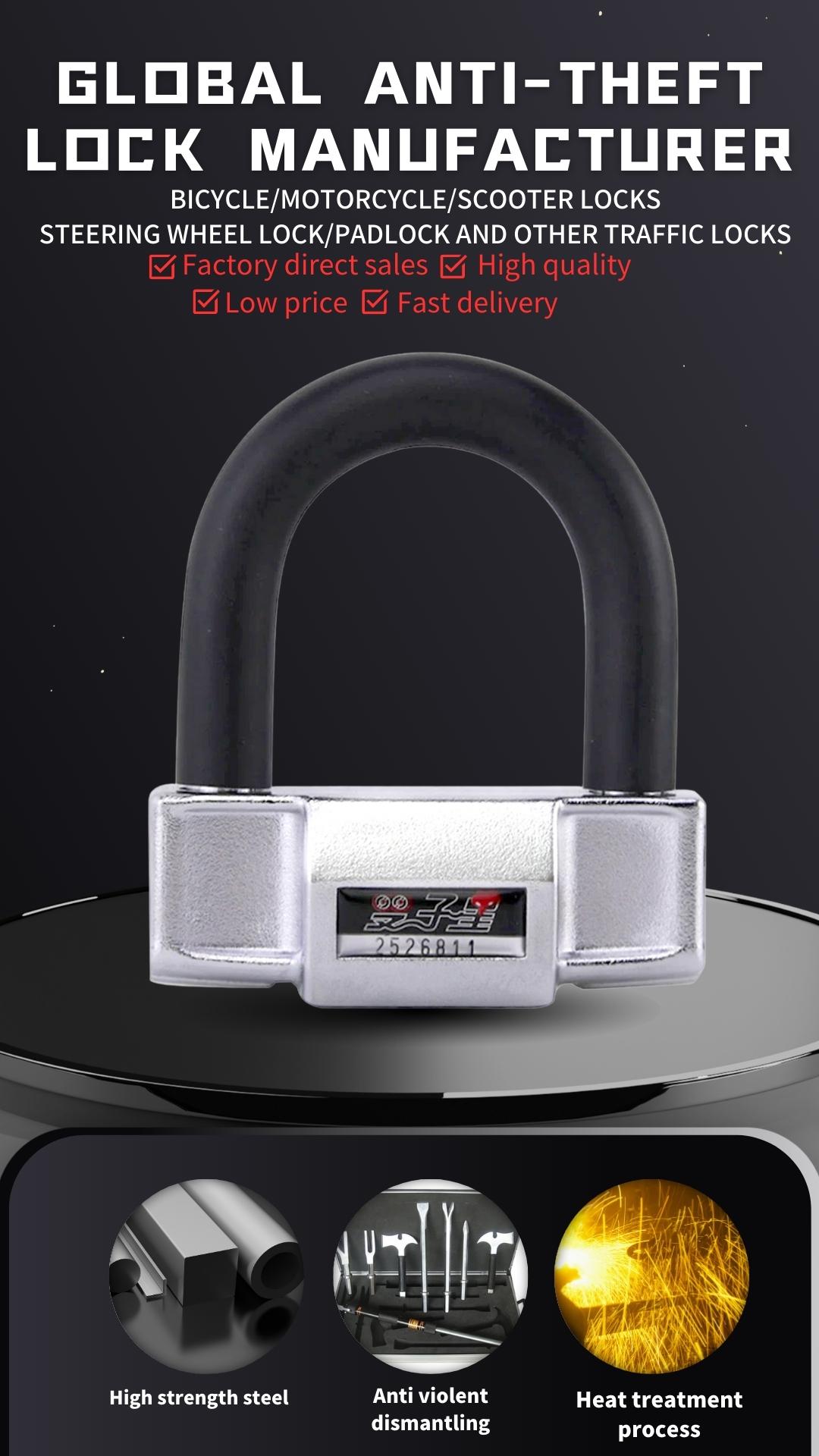 Buy    C92 Anti Hydraulic Shear Anti Theft Disk Disc Brake U Type Lock For Bike Bicycle Motorcycle Double Safety   best Price In Bangladesh