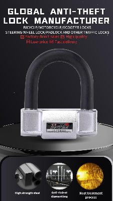 Buy    C92 Anti Hydraulic Shear Anti Theft Disk Disc Brake U Type Lock For Bike Bicycle Motorcycle Double Safety   best Price In Bangladesh