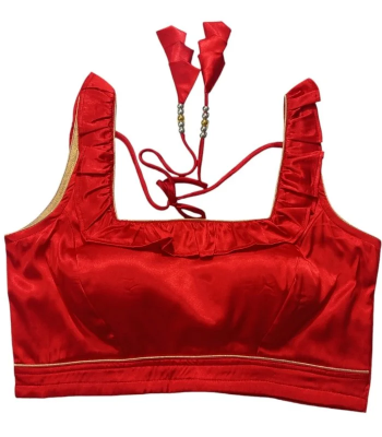 Picture of Red Color Sleeveless Blouse For Women