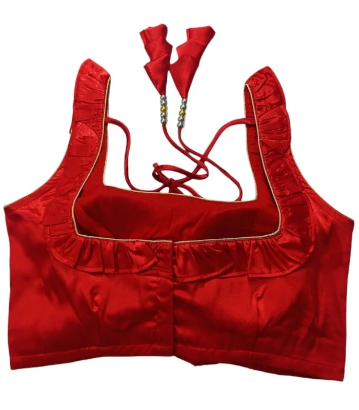 Picture of Red Color Sleeveless Blouse For Women