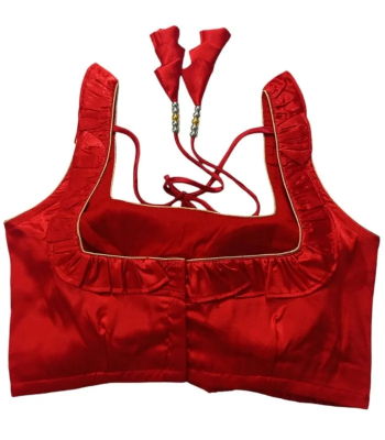 Picture of Red Color Sleeveless Blouse For Women