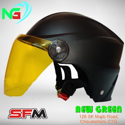 Picture of Bike Half-Helmet Open Face Helmets With White Glass - Helmet - Helmets For Bike