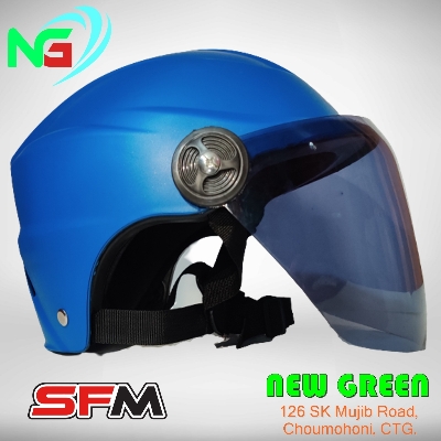 Picture of Bike Half-Helmet Open Face Helmets With White Glass - Helmet - Helmets For Bike