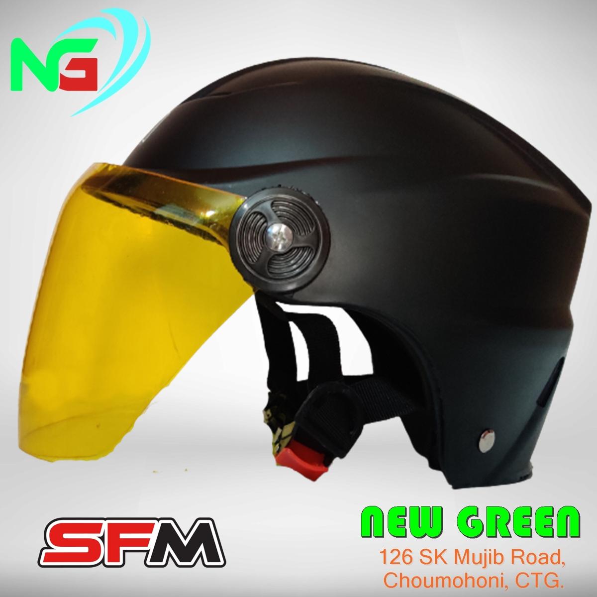 Picture of Bike Half-Helmet Open Face Helmets With Glass - Helmet - Helmet - Helmets For Bike