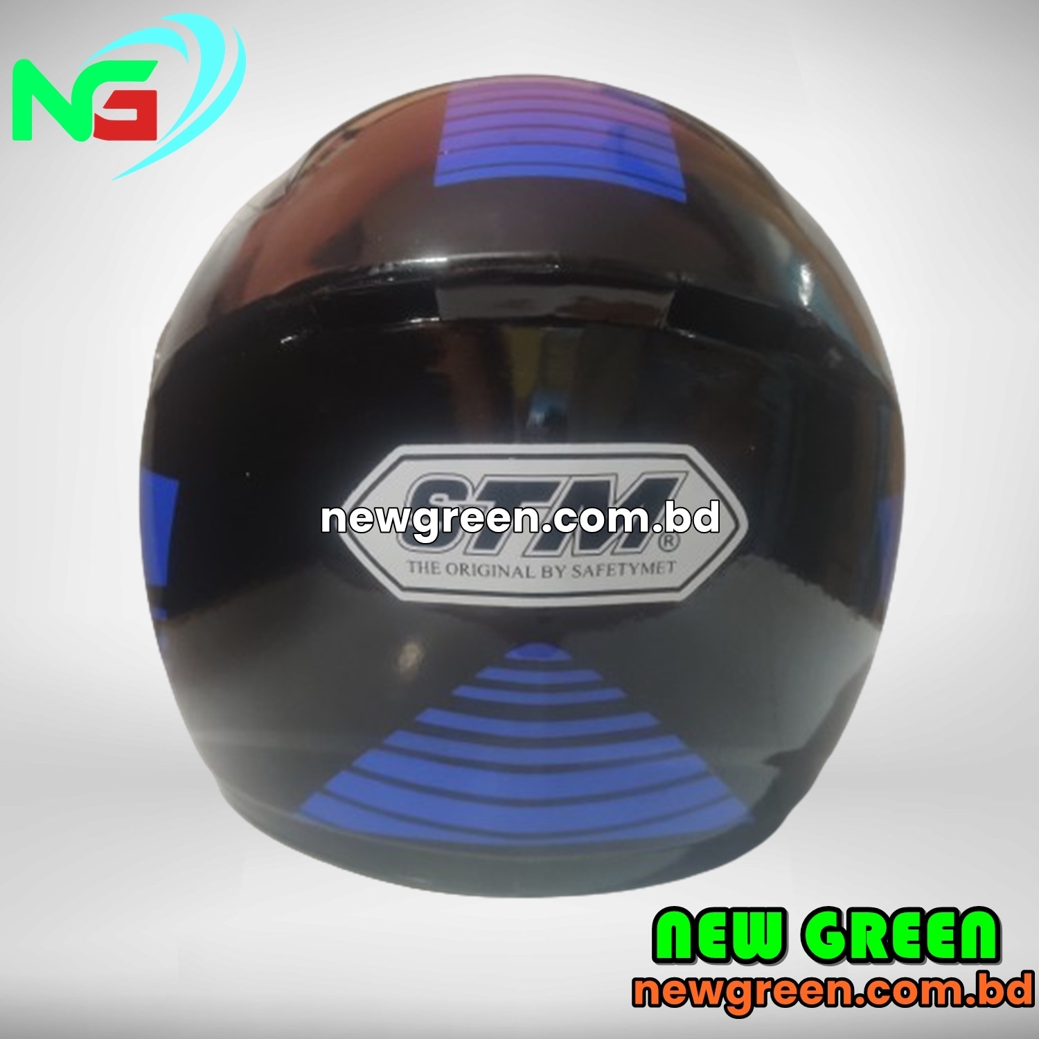 Picture of FULL FACE STM BIKE HELMET - BLACK, RED, BLUE & JAZZ GRAPHICS