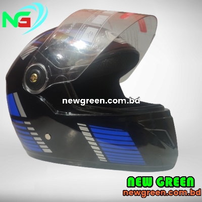 Picture of FULL FACE STM BIKE HELMET - BLACK, RED, BLUE & JAZZ GRAPHICS