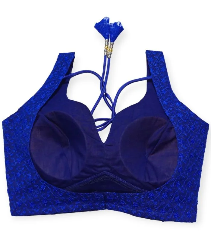 Picture of New Net Sequence Fabrics Blue Color Blouse For Women