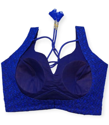 Picture of New Net Sequence Fabrics Blue Color Blouse For Women