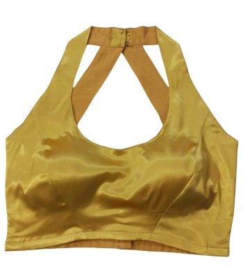 Picture of Fashionable Silk Golden color-Blouse for Women
