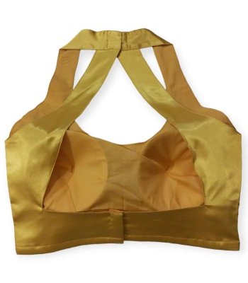 Picture of Fashionable Silk Golden color-Blouse for Women