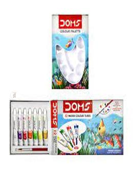 Buy Doms Water Colour Paint 12 Color Tubes box 1pc Brush 1pc Palette for Water Painting  at Best Prices in Bangladesh
