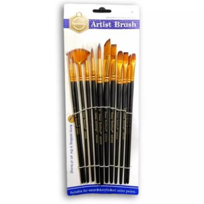 Buy Keep Smiling 12pcs Mix Brush Tuli Set for Artists Best Prices in Bangladesh