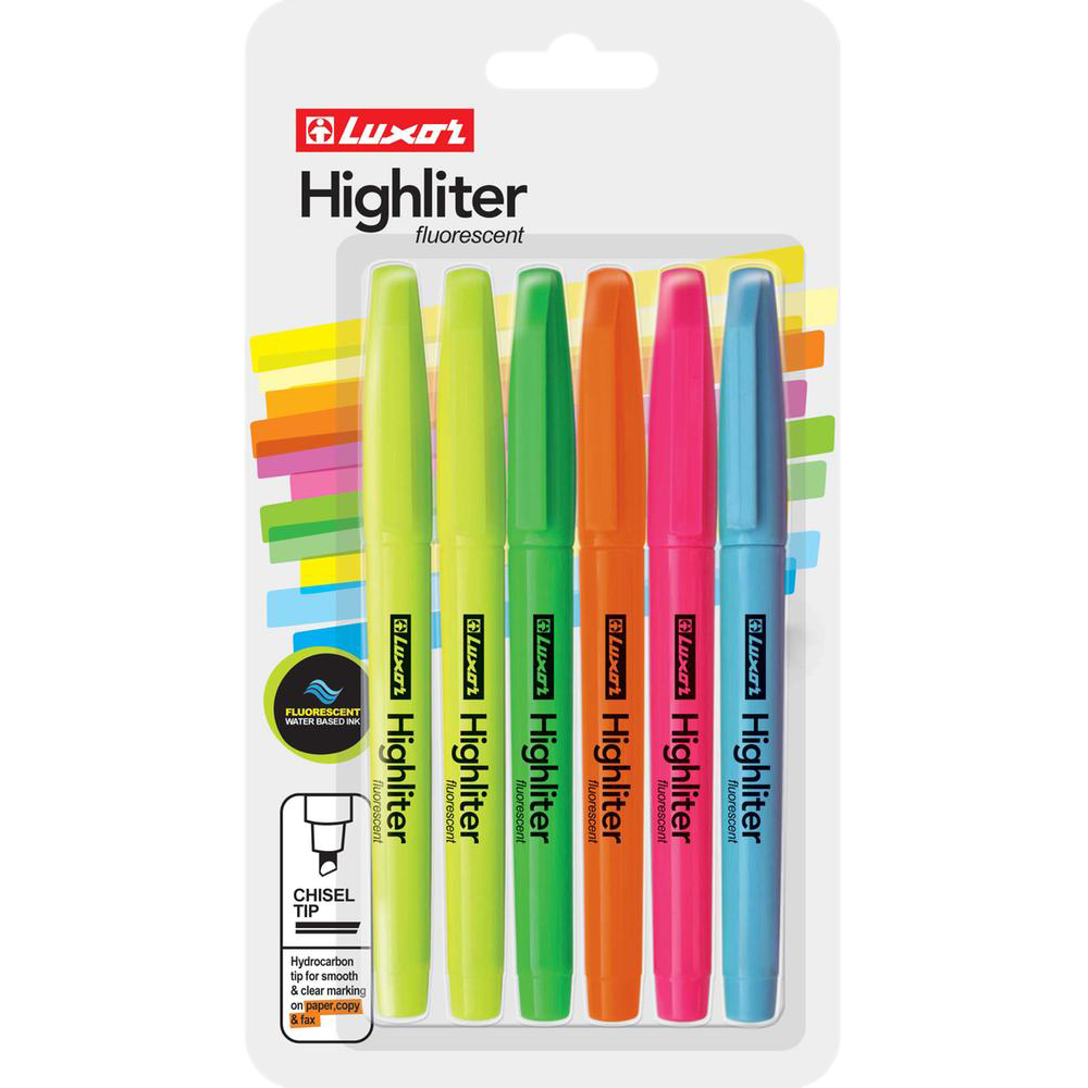 Buy Luxor fluorescent Highliter 6 Colour set  at Best Prices in Bangladesh