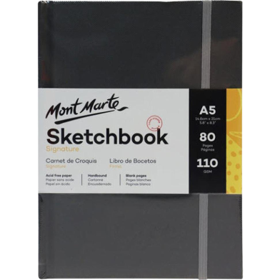 Buy Mont Marte Signature Sketch Book - Hardbound A5 110gsm 80 Sheet Best Prices in Bangladesh