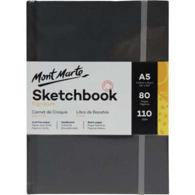 Buy Mont Marte Signature Sketch Book - Hardbound A5 110gsm 80 Sheet Best Prices in Bangladesh