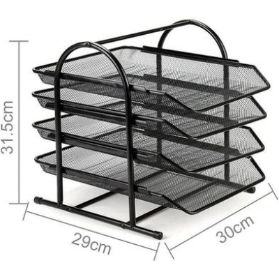 Buy 4 Tier Metal Mesh File Rack and Organizer Best Prices in Bangladesh