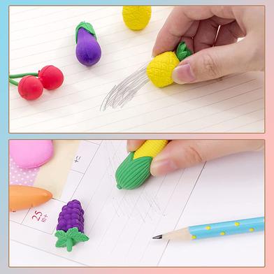 Buy Cute Different Shapes Of Fruits Vegetables Eraser For Child - Any Design 4 Pcs Best Prices in Bangladesh