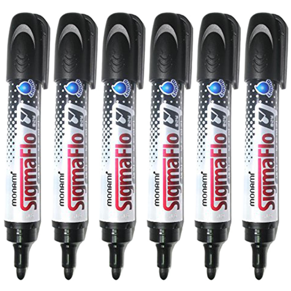 Buy monami-sigmaflo-white-board-marker-round-tip-black-6-pcs at Best Prices in Bangladesh