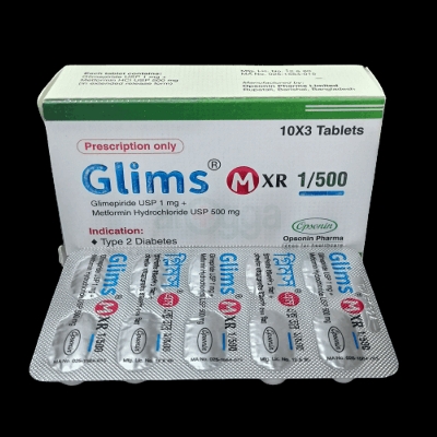 Picture of Glims-M XR 1/500mg Tablet
