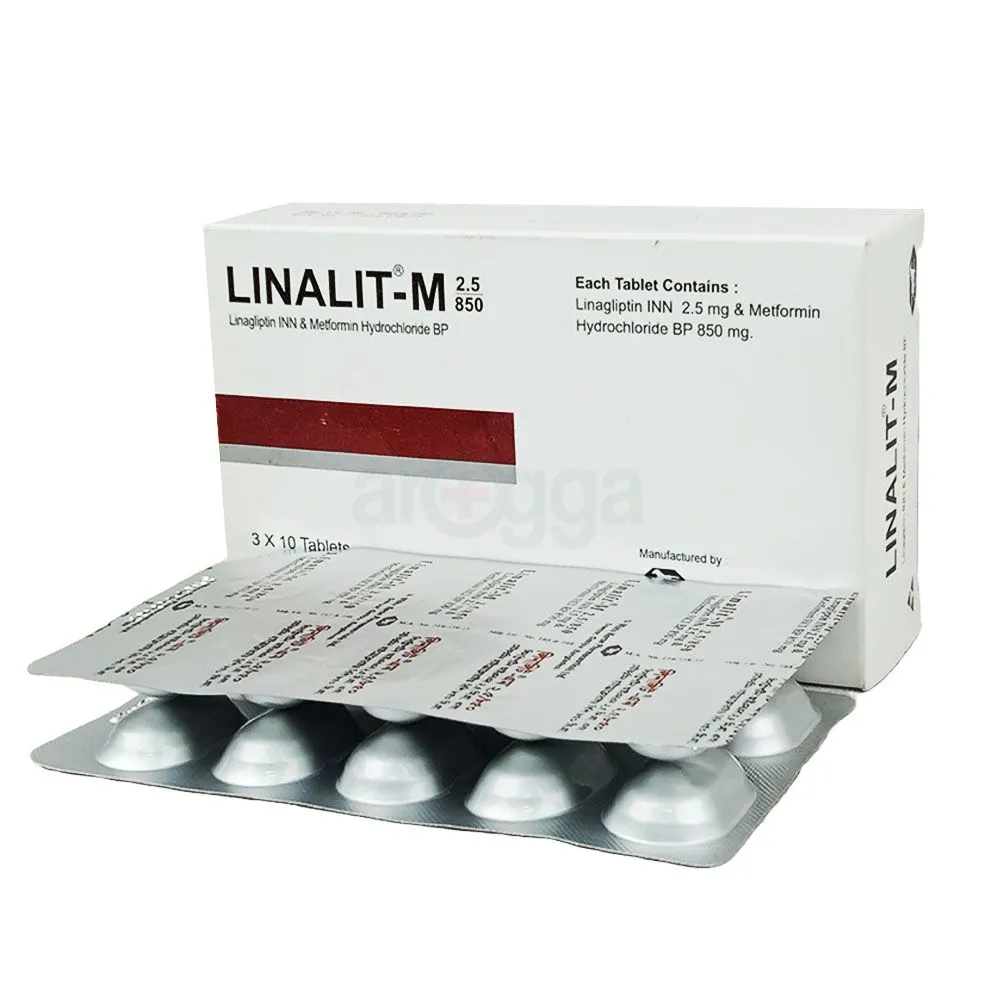 Picture of Linalit-M 2.5/850mg Tablet