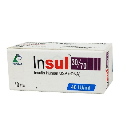 Picture of Insul 30/70% 40IU/ml SC Inj.