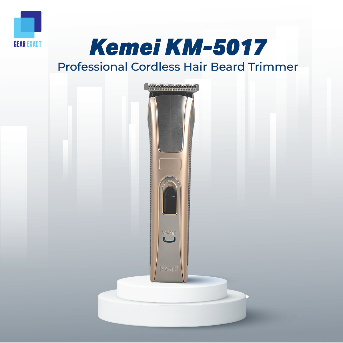 Picture of Kemei KM-5017 Professional Cordless Hair Beard Trimmer Shaver Clipper for Men