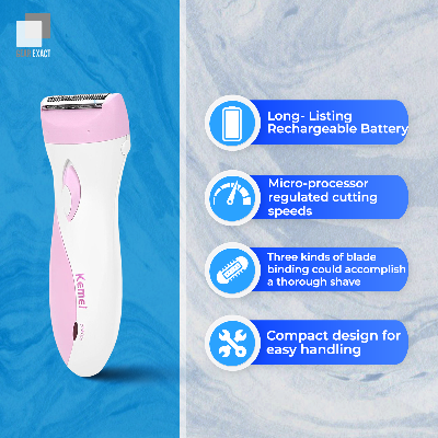 Picture of Kemei - Kemei Waterproof Electric Lady Shaver Hair Women